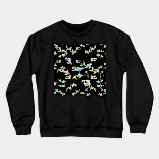 colorful tropical fish pattern Crewneck Sweatshirt